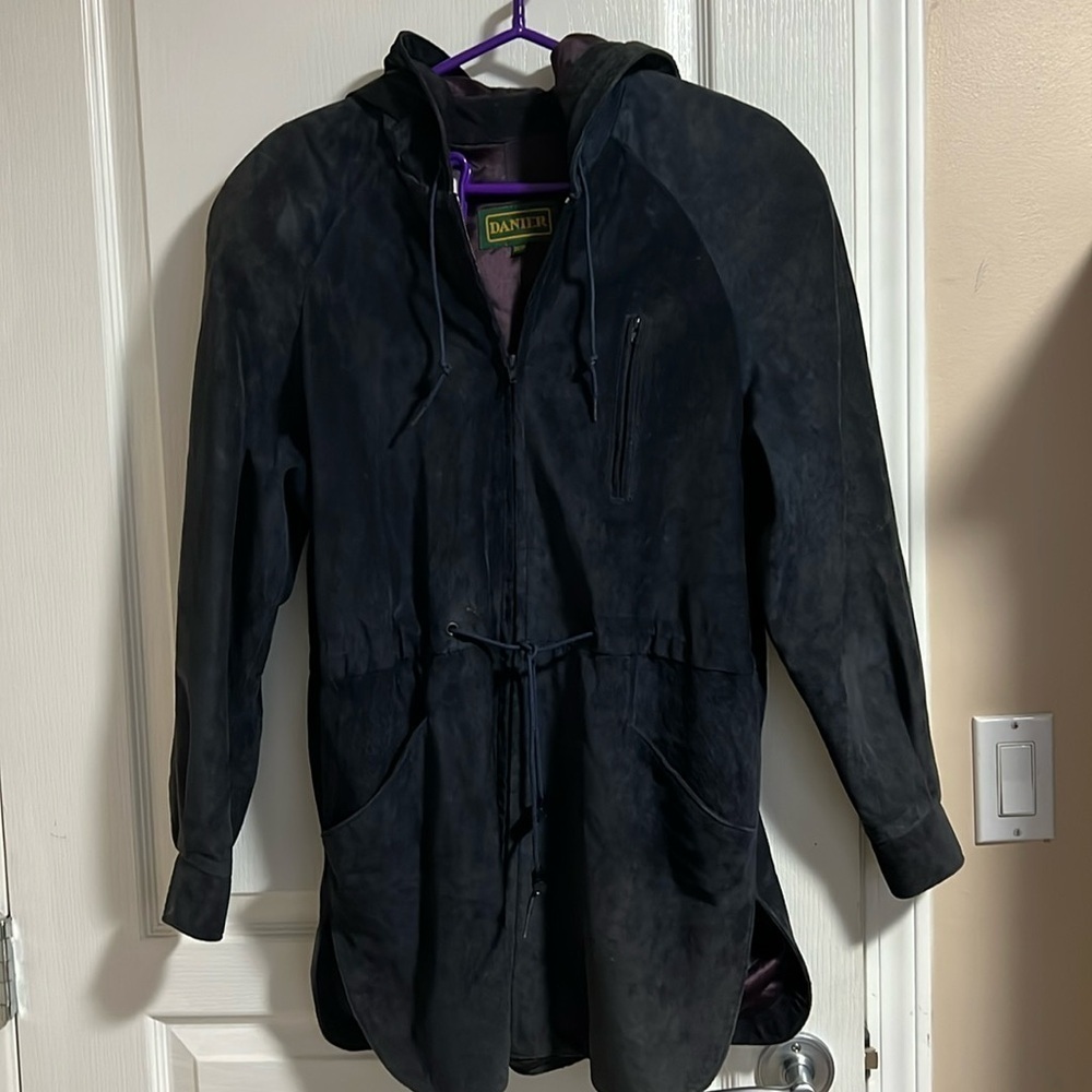 Vintage Danier Suede Navy Blue Jacket